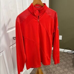 Spyder Bright Red Zip Pullover